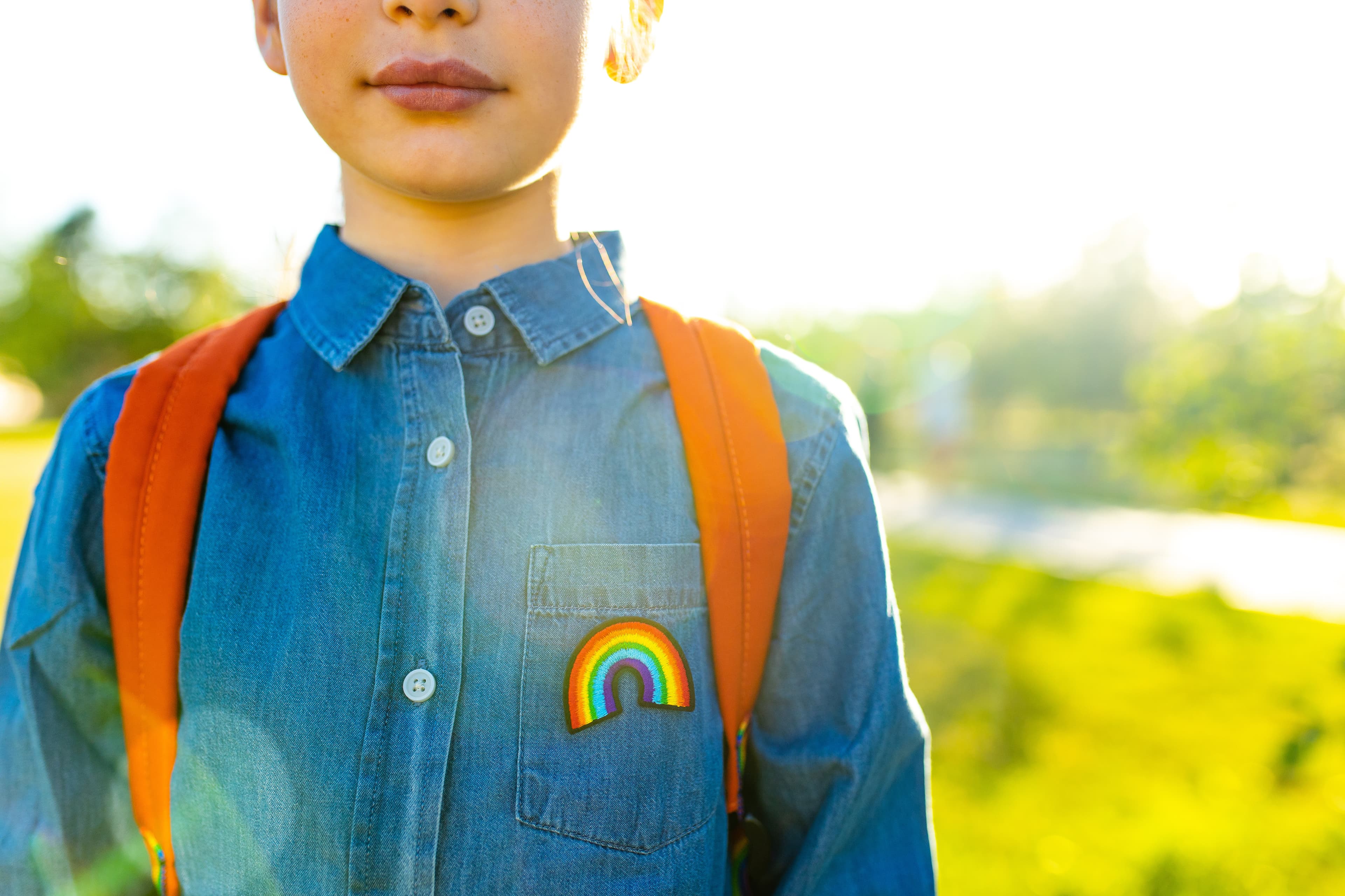 Pride rainbow on shirt