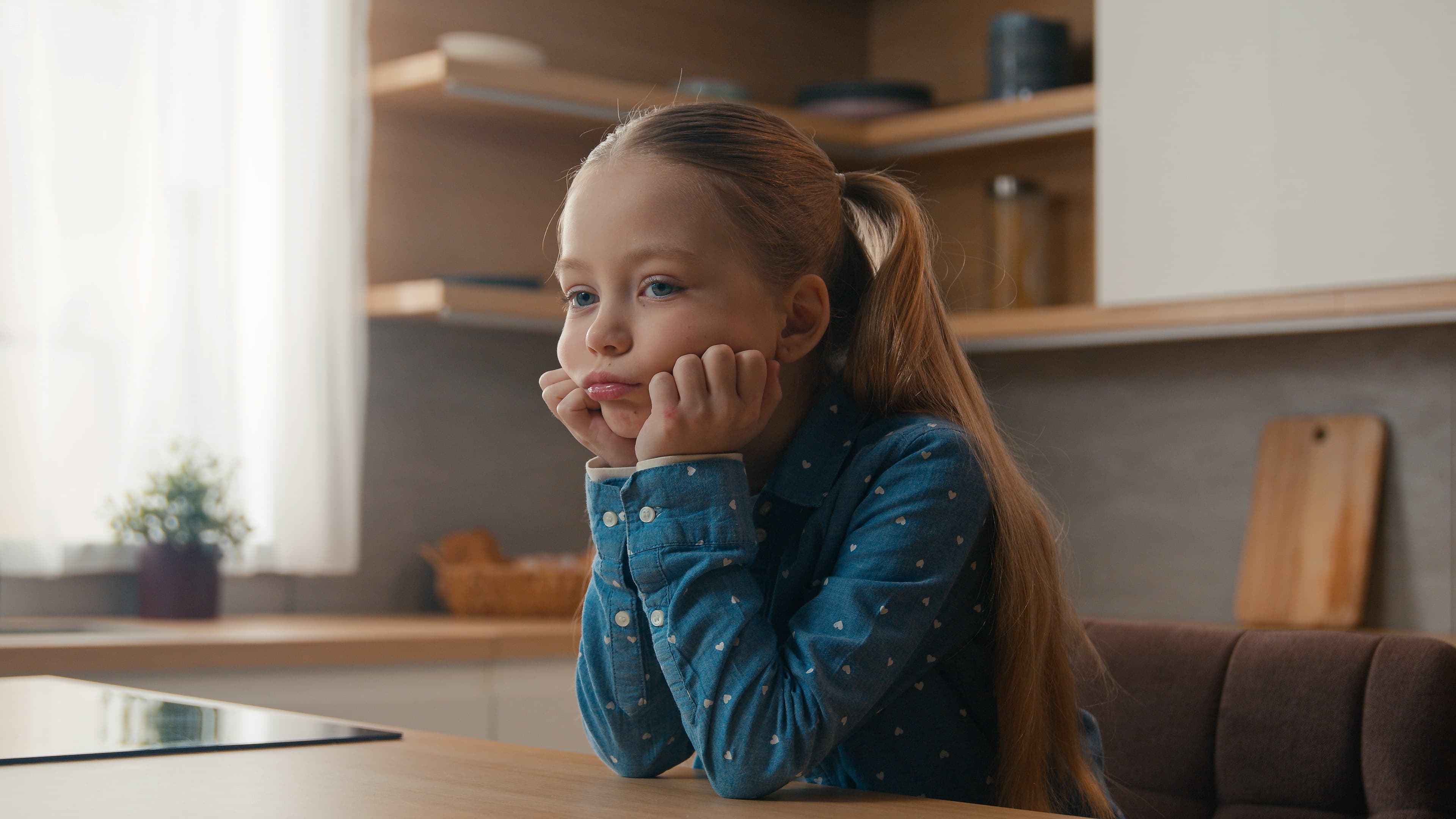 Young girl in kitchen