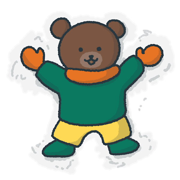 BLK Bear making snow angel